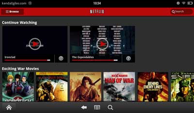 and watch any of your netflix movies using the netflix app