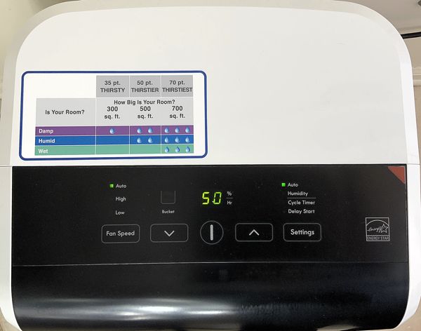 kenmore_dehumidifier_top