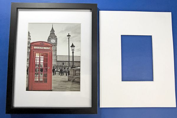 one_wall_black_picture_frame_extra_mat