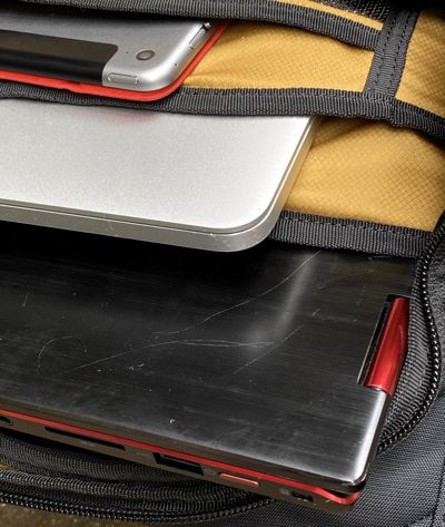 thule_paramount_27L_backpack_holding_laptops