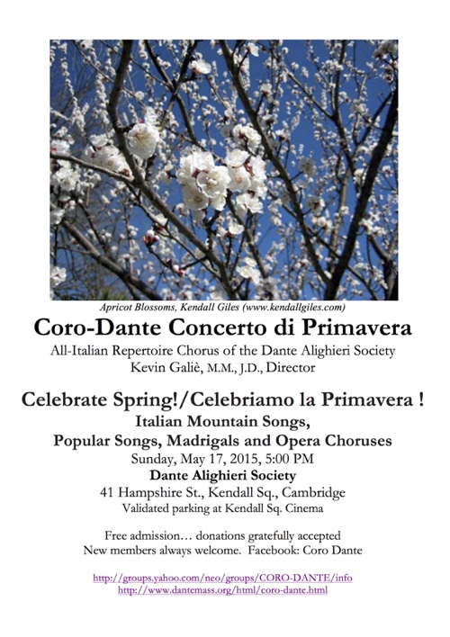My Photo and the All-Italian Repertoire Chorus of the Dante Alighieri Society